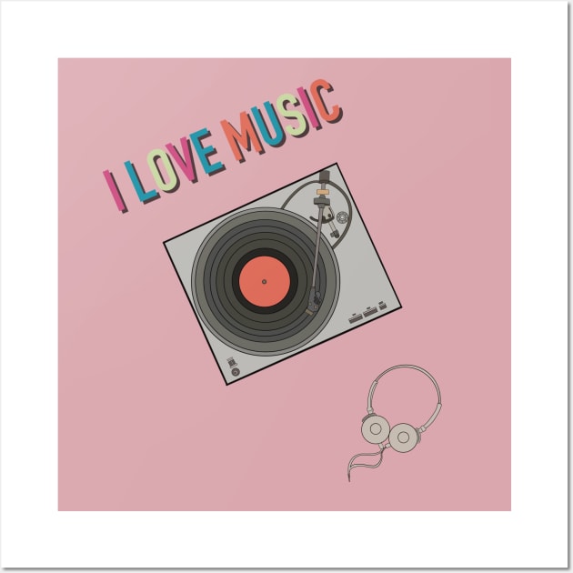 I love music Wall Art by Watidstudio